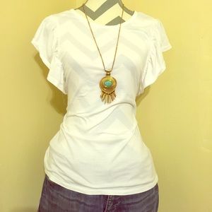 Gap Fluttery sleeves cotton shirt