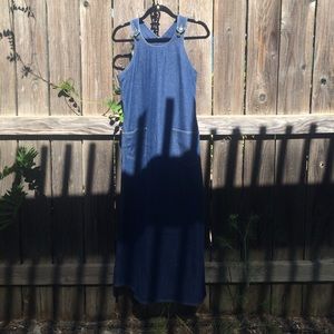 Retro Denim Overall Dress