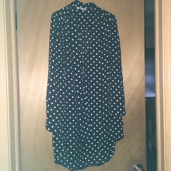 Polka dot black and white blouse