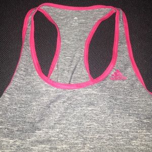 Grey and pink Adidas razor tank