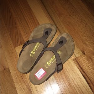 Brand new Birkenstock sandals. Brown