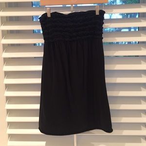 Black strapless coverup