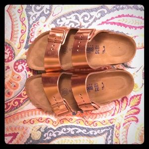 Copper/ Rose gold Birkenstock sandal