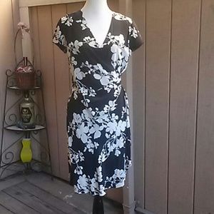 Women's print dress. 100% silk