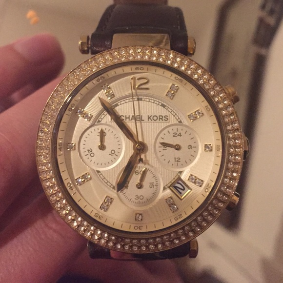 Michael Kors leather band watch