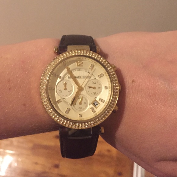 Michael Kors leather band watch