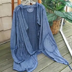 Calvin Klein Performance Wear Denim Blue Cardigan.