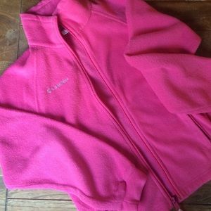 Columbia pink fleece, size youth 14/16