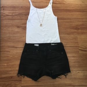 Gap Black Cut-off Denim Shorts