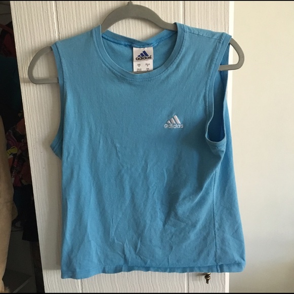 baby blue adidas tank - Picture 1 of 3