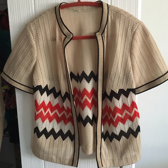 zig-zag pattern vintage cardigan - Picture 1 of 3