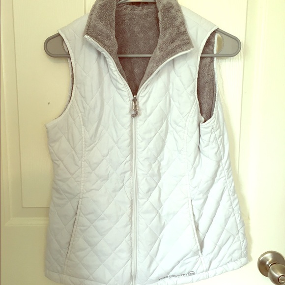 Free Country Reversible soft grey & white vest