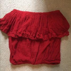 Jen's pirate booty top - small - red- gorgeous !