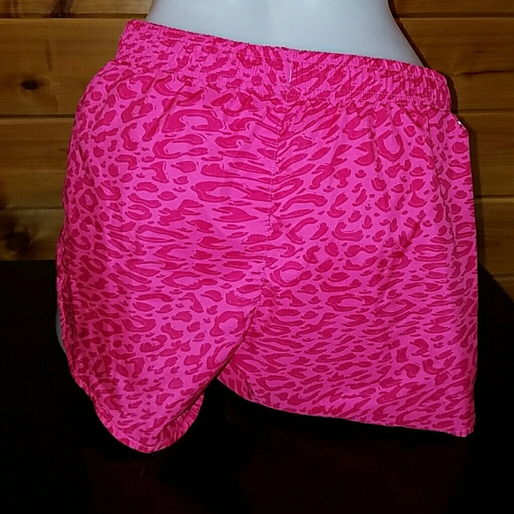 Pink Cheetah Print Reebok Work Out Shorts - Picture 3 of 3
