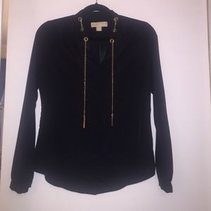 Michael Kors Chain Detail Long Sleeve Button Down