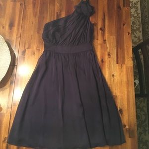The Limited One shoulder chiffon cocktail dress