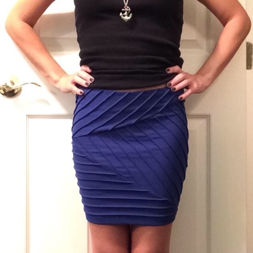 Cobalt Blue Mini Skirt