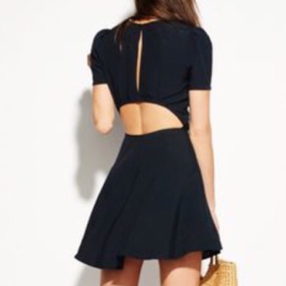 Reformation Apricot dress black SMALL new - Picture 4 of 4