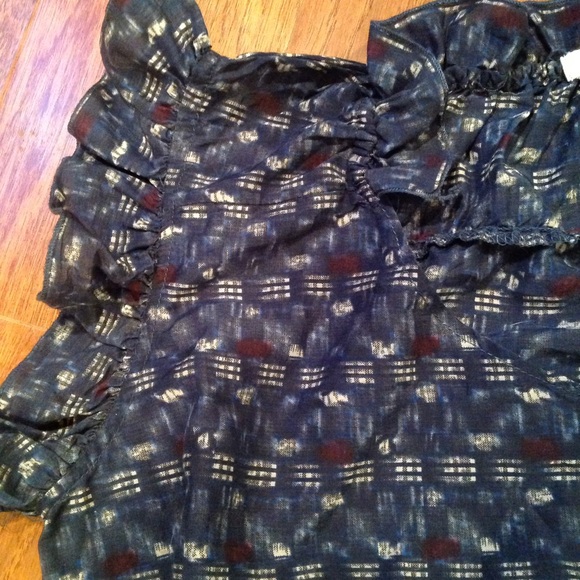 Tulle button front ruffle top. SOLD - Picture 4 of 4