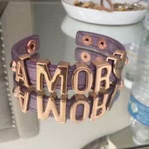 BCBG affirmation cuff bracelet "AMOR"