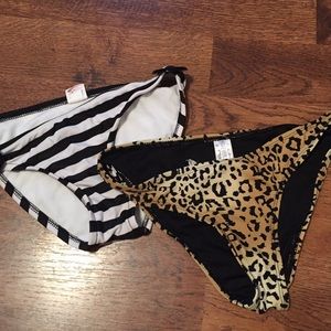 2 bathing suit bottoms