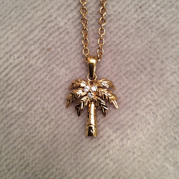 Gold or Silver Palm Tree Necklace - Picture 4 of 4
