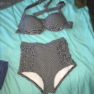 High Waist Polka Dot Swimsuit