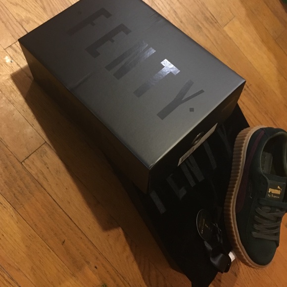 Green & Burgundy Fenty Creepersl