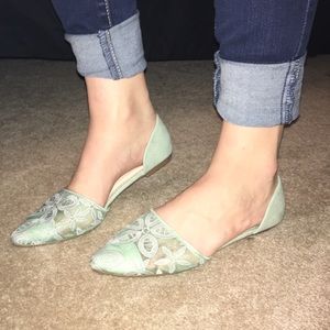 ShoeDazzle Alena Flats in color Harbor Sea