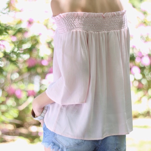 Blush Off Shoulder Top *Last* - Picture 3 of 4