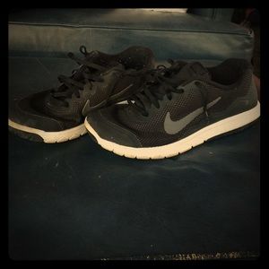 Black and white Nike shoes