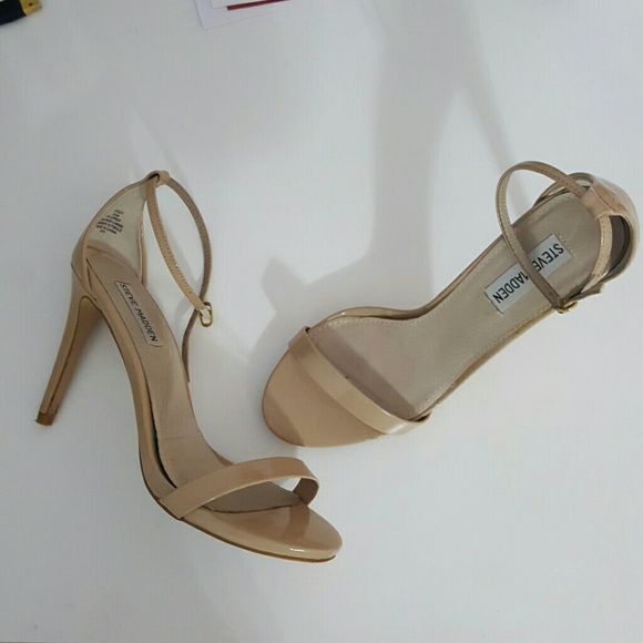 Strappy nude heels