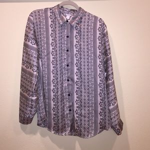 Button Up Silky Blouse