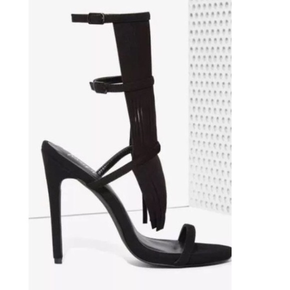 Nasty Gal Shoes - HOST PIC🎉Nasty Gal Gucci style Fringe Black Heels