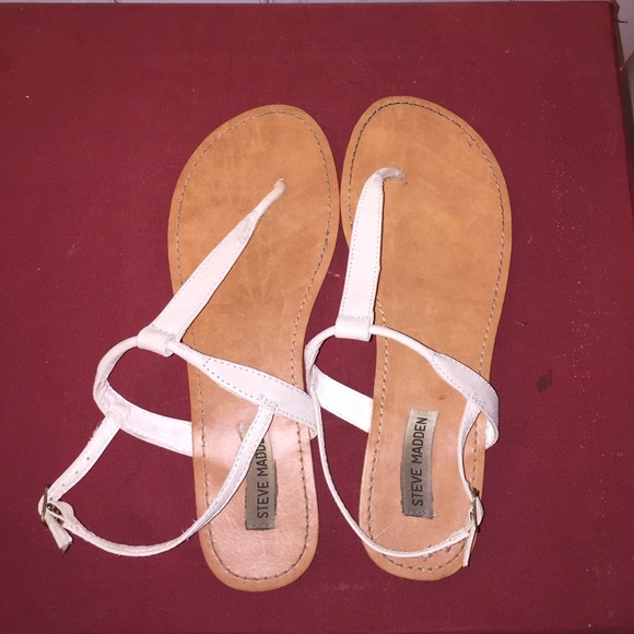 Steve Madden, P-Debbi leather sandal (white)