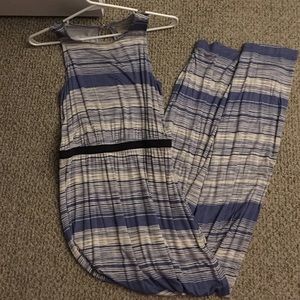 LOFT striped maxi dress