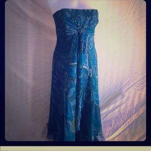 Laundry by Shelli Segal peacock paisley dress