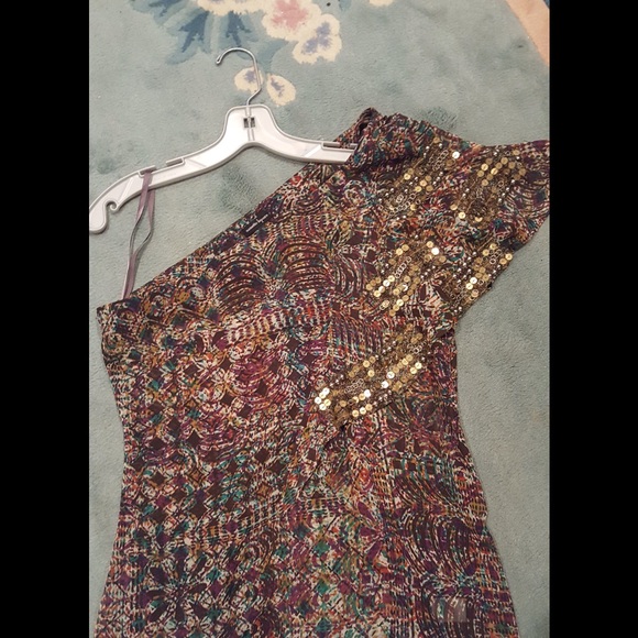 100% silk designer one shoulder top