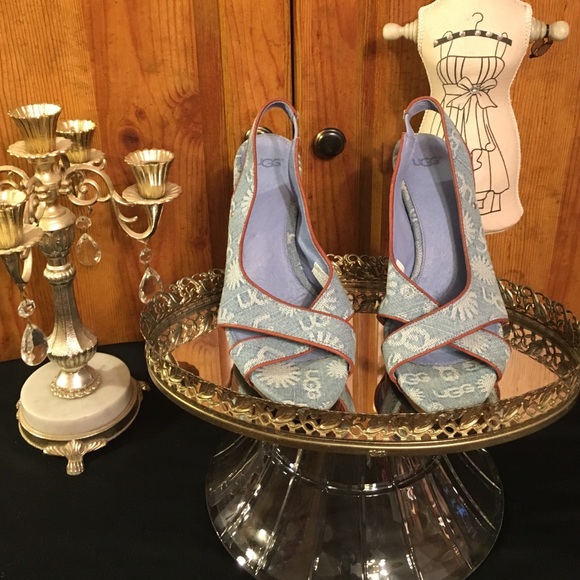 Ugg sling back wedges 8.5 S/N