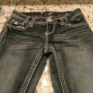 Denim bell bottom pants