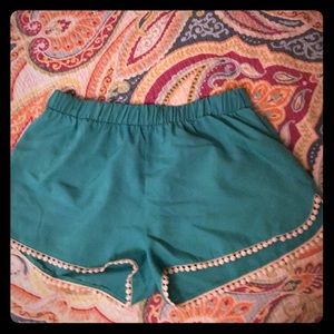 Teal loose shorts
