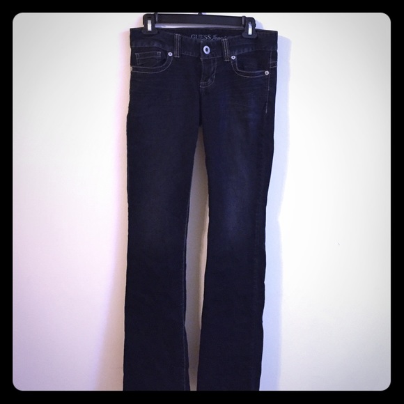 Guess light distressed boot cup jeans