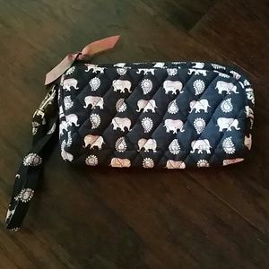Retired 2007 Pink Elephants Vera Bradley wristlet