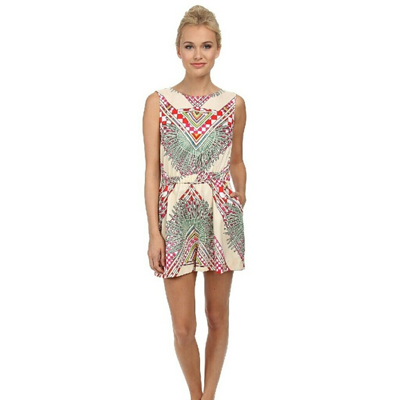 Mara Hoffman Rainbox Palm Stone Romper
