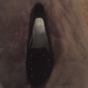 paprika black studded flats