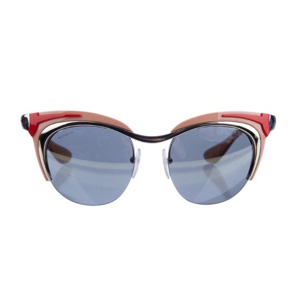 Prada Dixie Cat Eye Mirrored Sunglasses