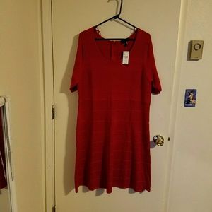 Lane Bryant red sweater dress