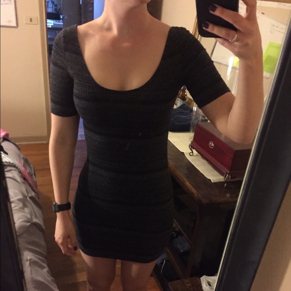 Grey and black Aztec print dress