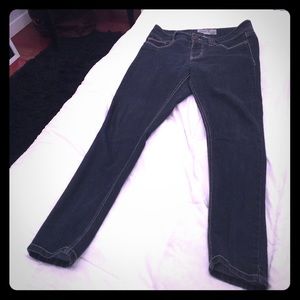Dark wash skinny jeans