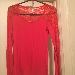 Ambiance Apparel Laced Long Sleeve